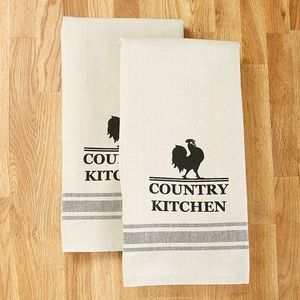 Country Sets of 2 Farmhouse Kitchen Towels